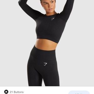 Gymshark black vital seamless full set